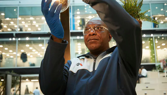 Man with a lightbulb